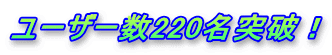 ���[�U�[��220���˔j�I
